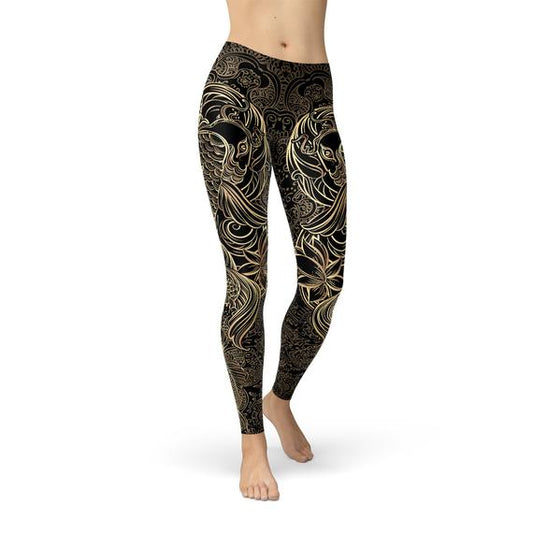 Womens Koi Fish Black Leggings - Anna's Shop