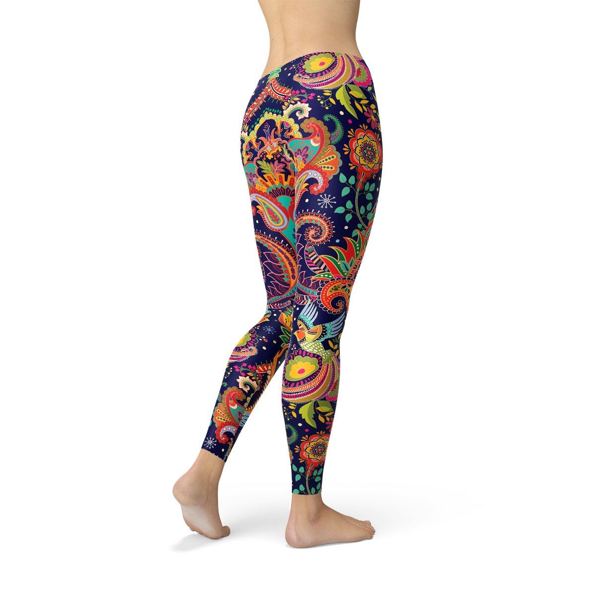 Womens Ornamental Blue Paisley Leggings - Anna's Shop