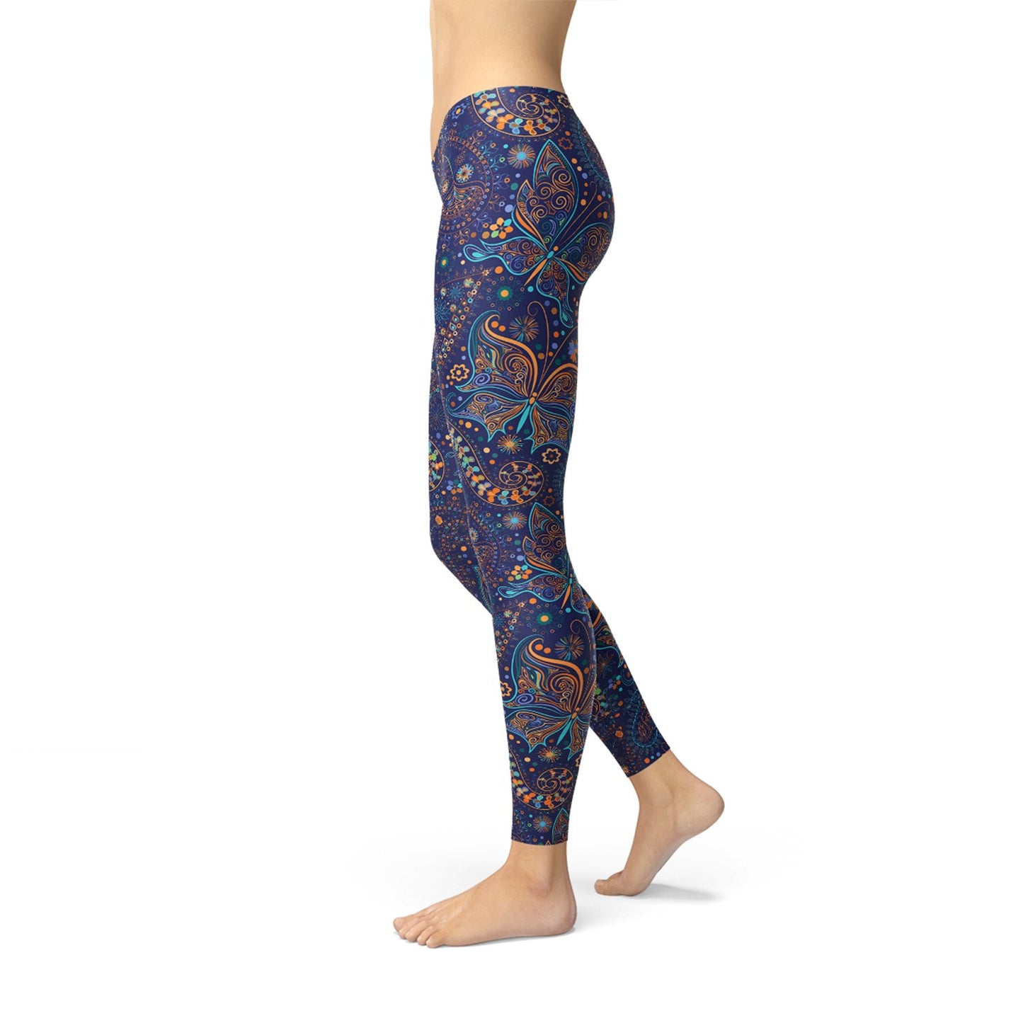 Womens Paisley Butterfly Leggings - Anna's Shop