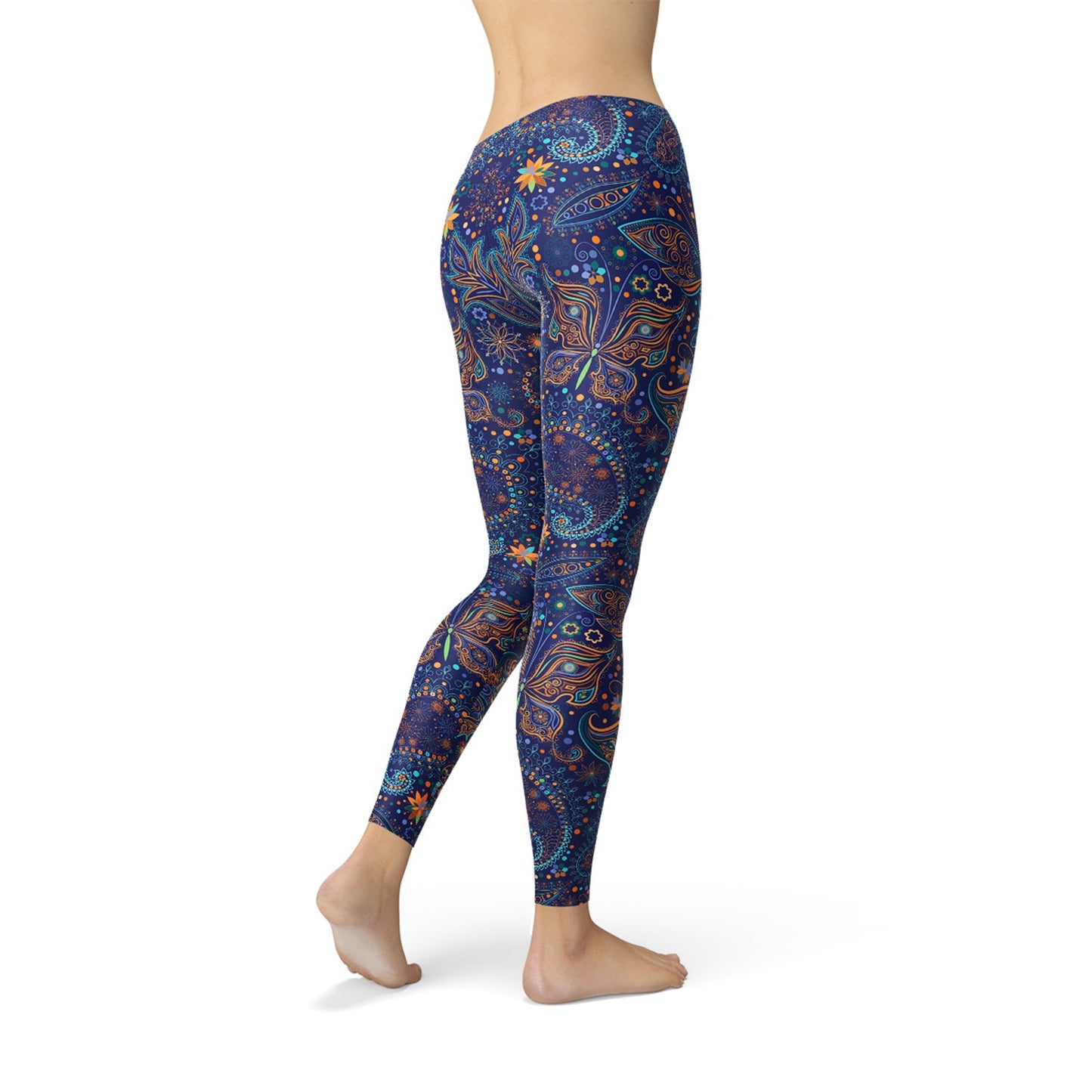 Womens Paisley Butterfly Leggings - Anna's Shop