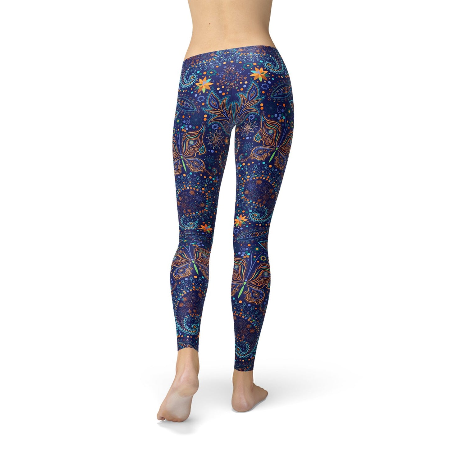 Womens Paisley Butterfly Leggings - Anna's Shop