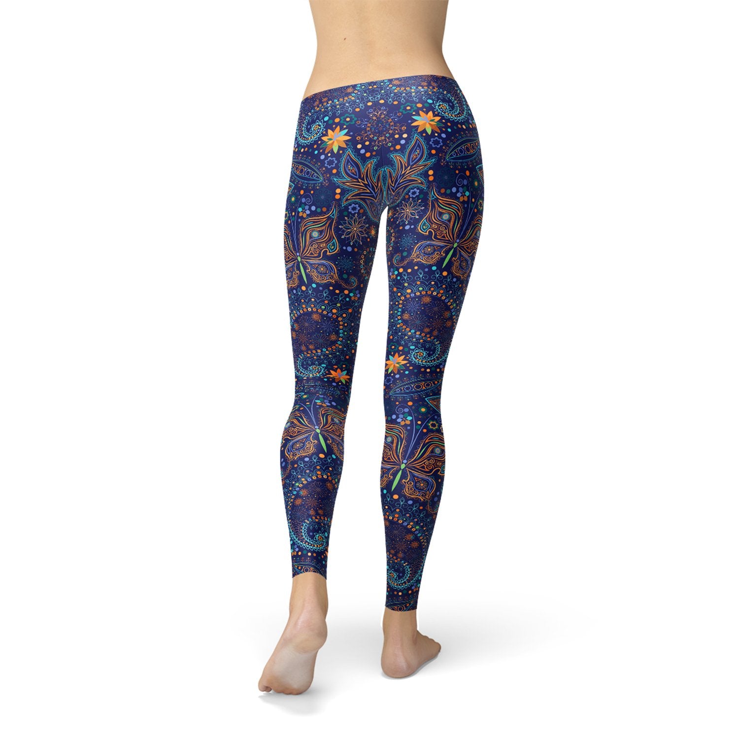 Womens Paisley Butterfly Leggings - Anna's Shop