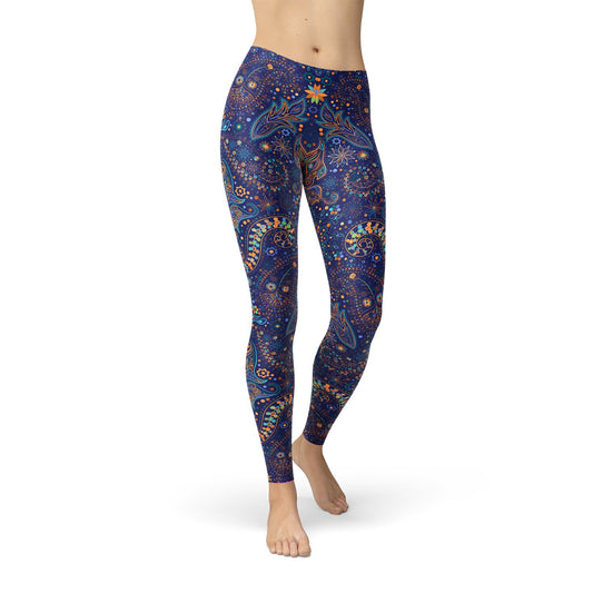 Womens Paisley Butterfly Leggings - Anna's Shop