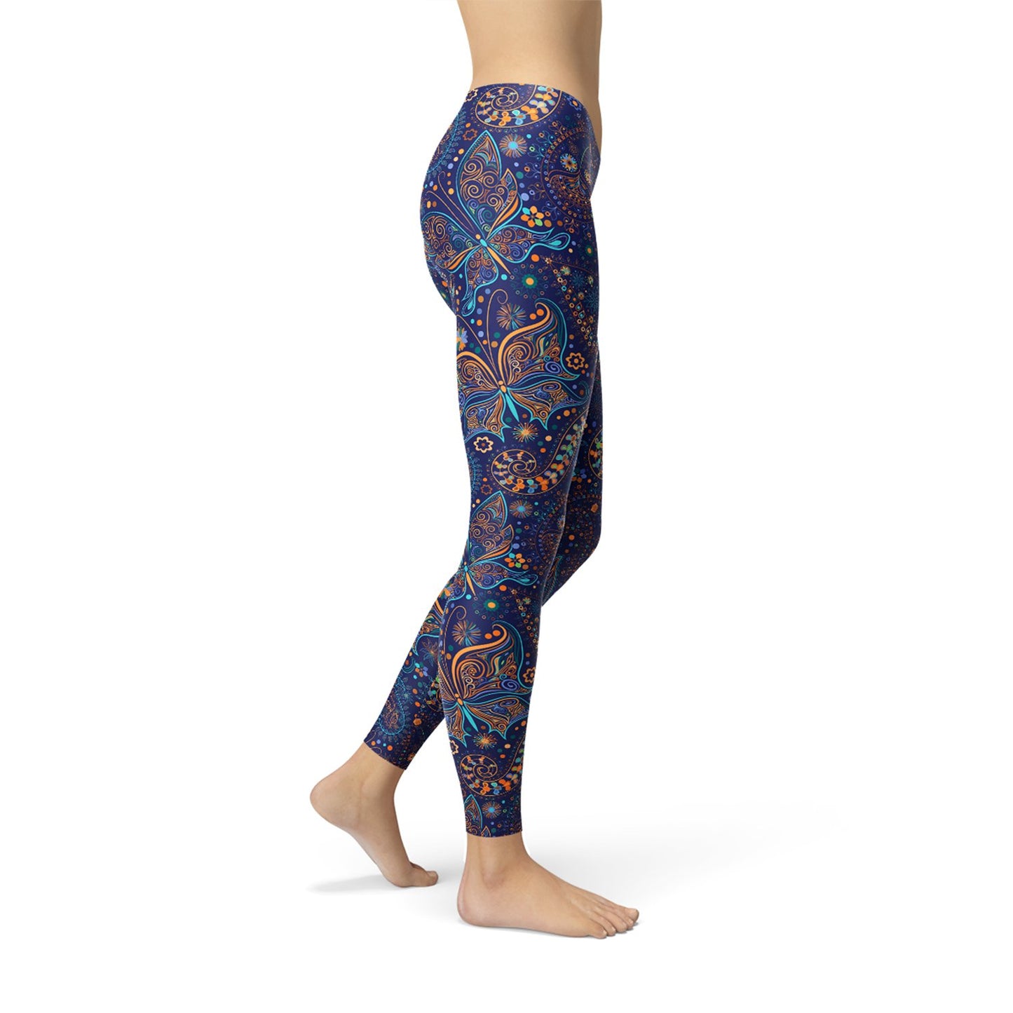 Womens Paisley Butterfly Leggings - Anna's Shop