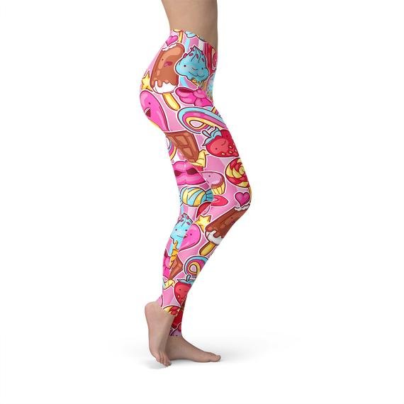 Womens Pink Candy Kawaii Legging - Anna's Shop