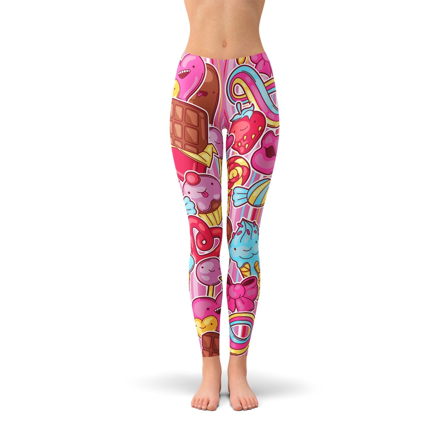 Womens Pink Candy Kawaii Legging - Anna's Shop