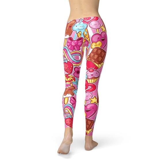 Womens Pink Candy Kawaii Legging - Anna's Shop