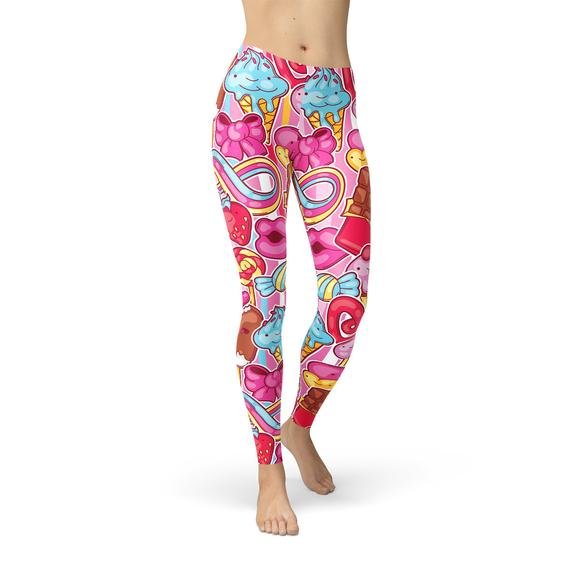 Womens Pink Candy Kawaii Legging - Anna's Shop