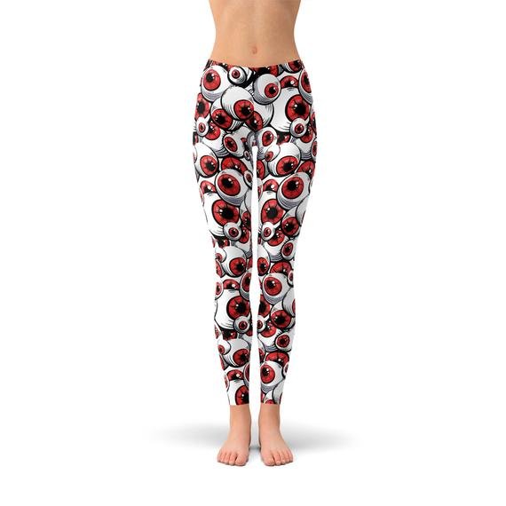 Womens Red Eye Balls Leggings - Anna's Shop