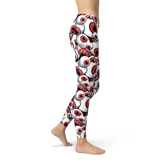 Womens Red Eye Balls Leggings - Anna's Shop