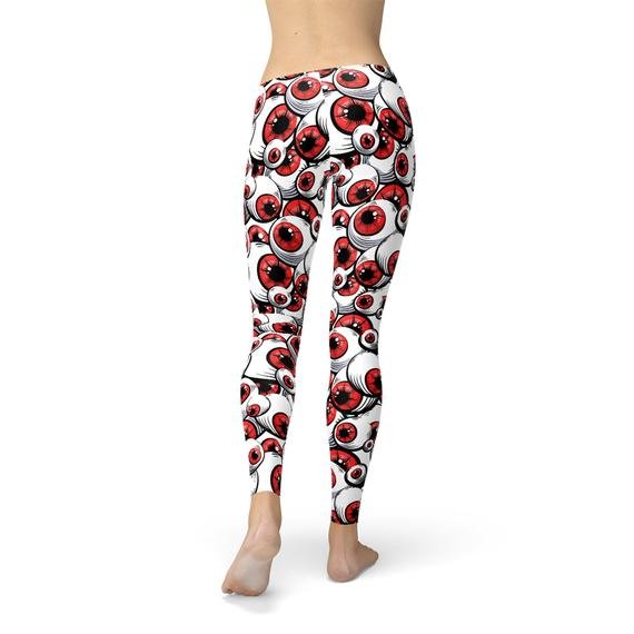 Womens Red Eye Balls Leggings - Anna's Shop