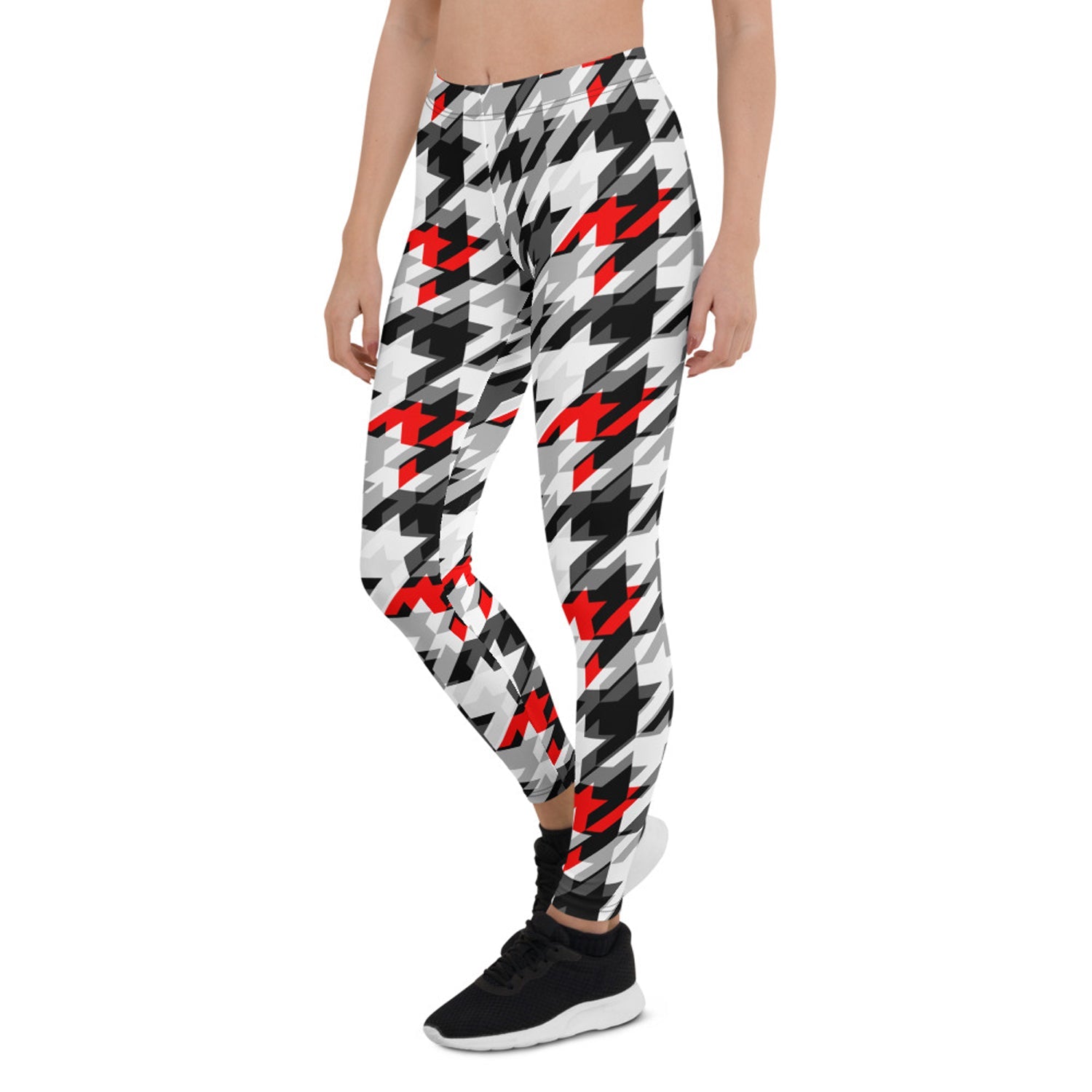 Womens Sports Houndstooth Leggings - Anna's Shop