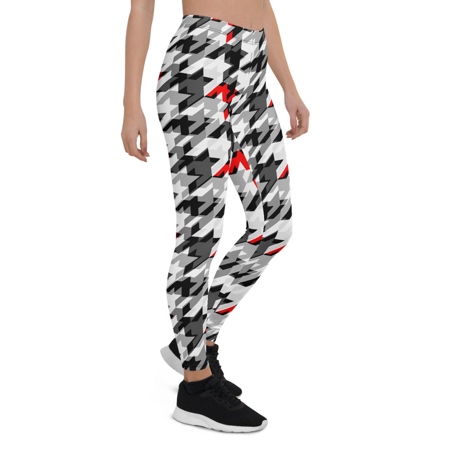 Womens Sports Houndstooth Leggings - Anna's Shop