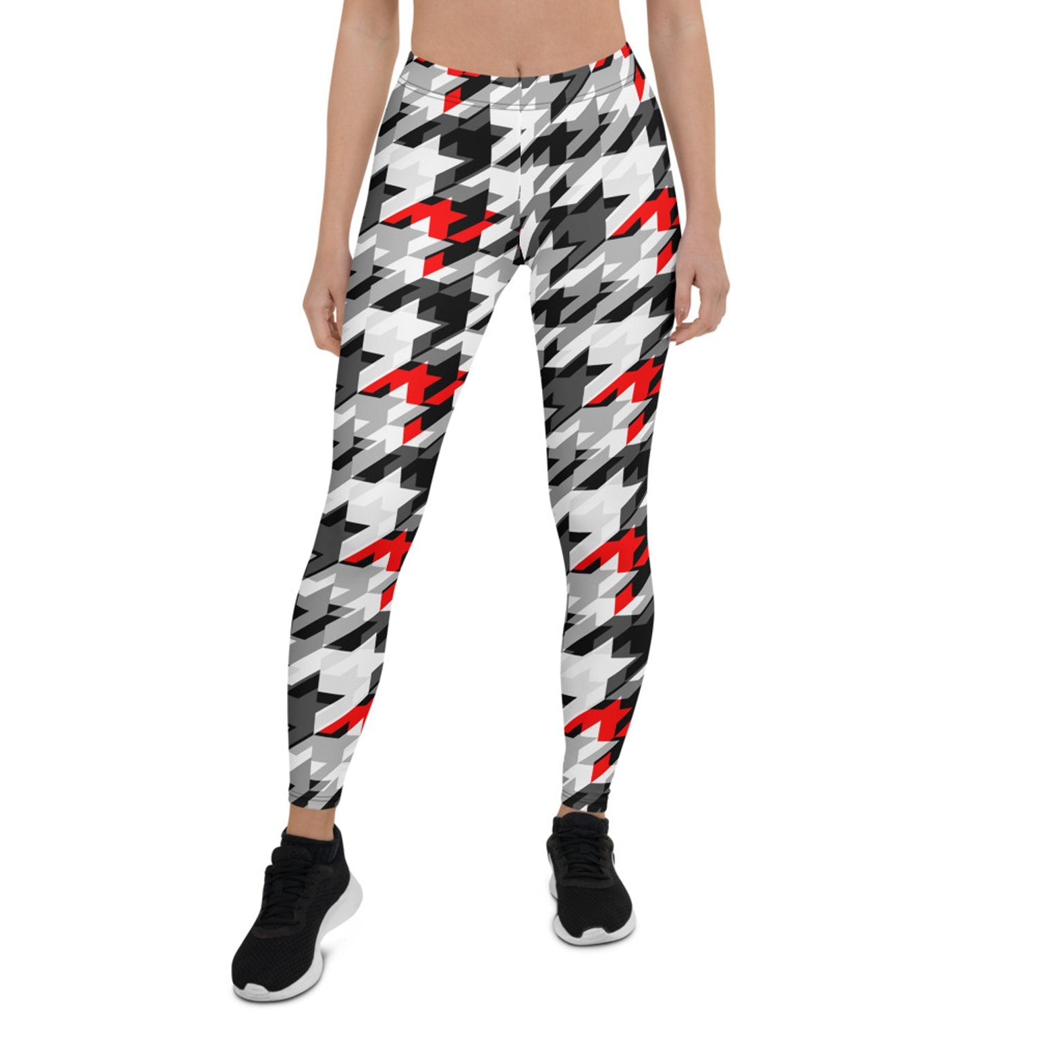 Womens Sports Houndstooth Leggings - Anna's Shop