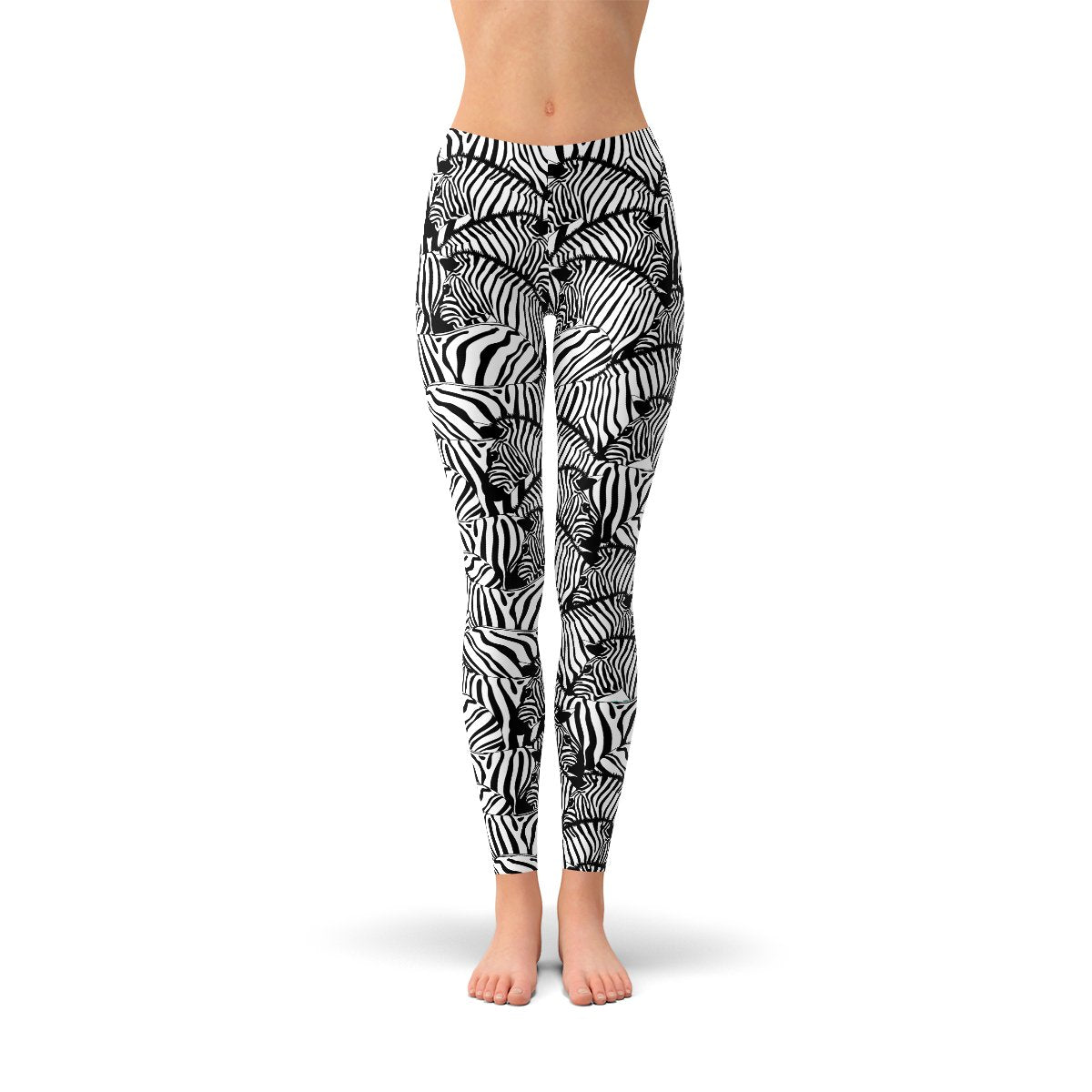 Womens Zebra Stripes Leggings - Anna's Shop