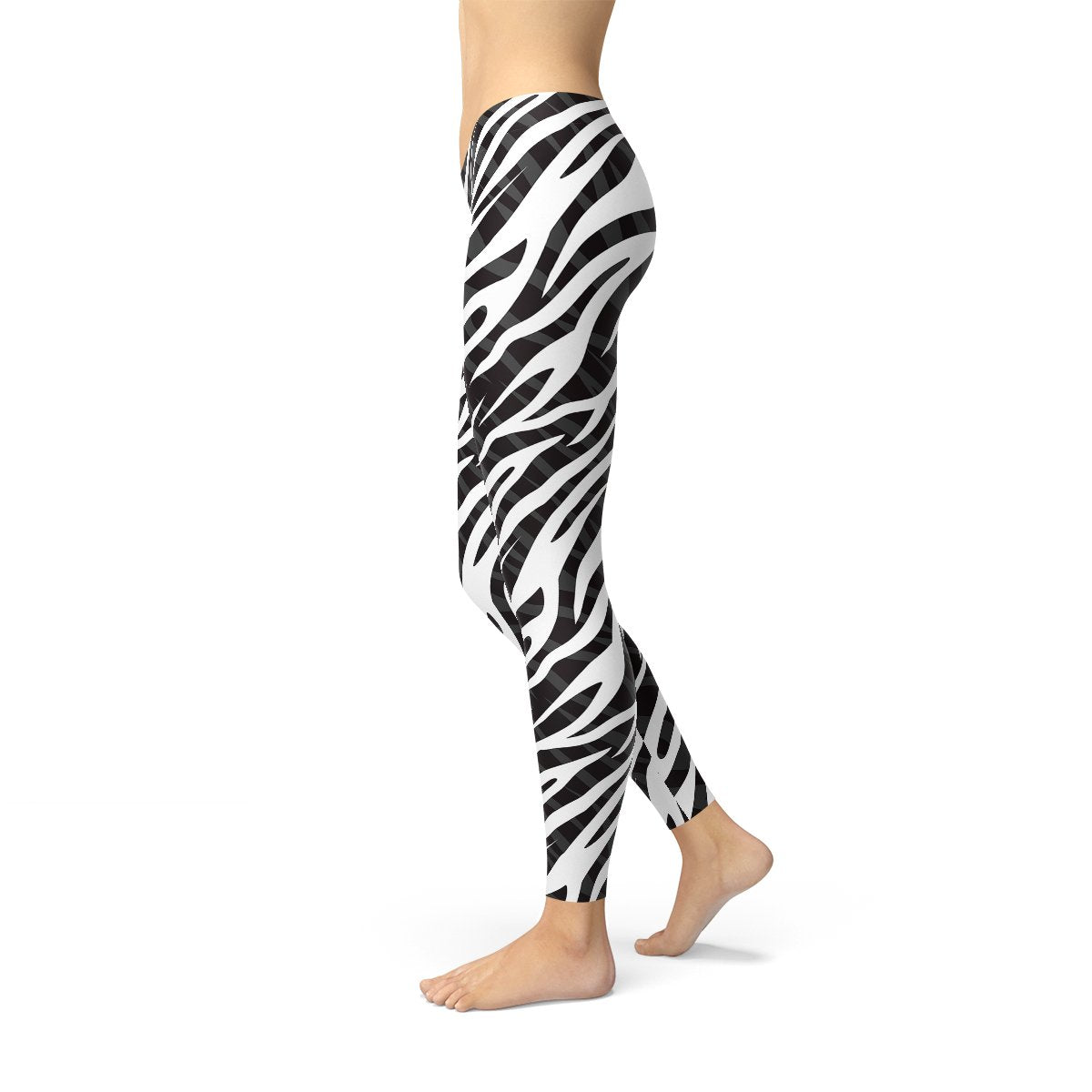 Womens Zebra Stripes Leggings - Anna's Shop