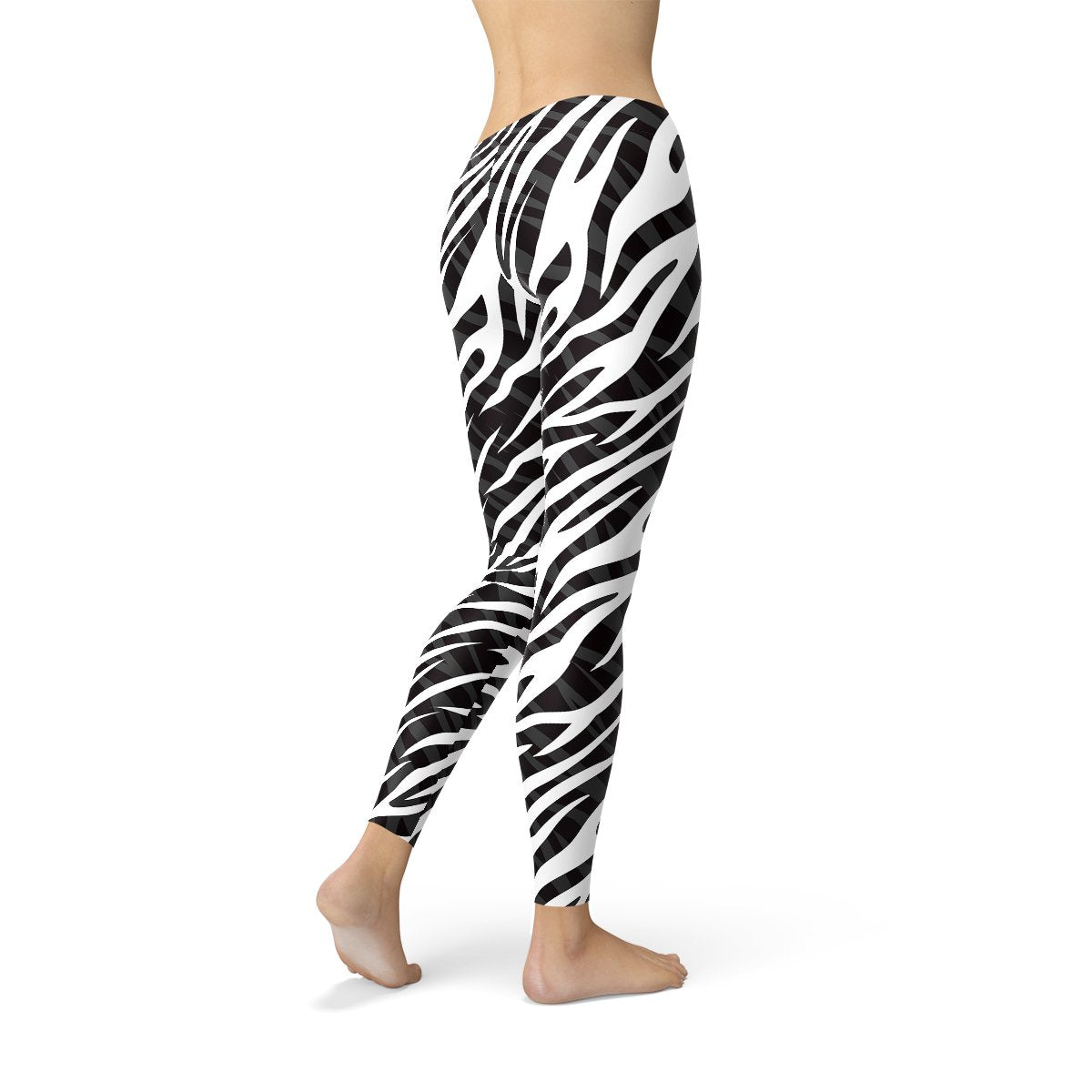 Womens Zebra Stripes Leggings - Anna's Shop