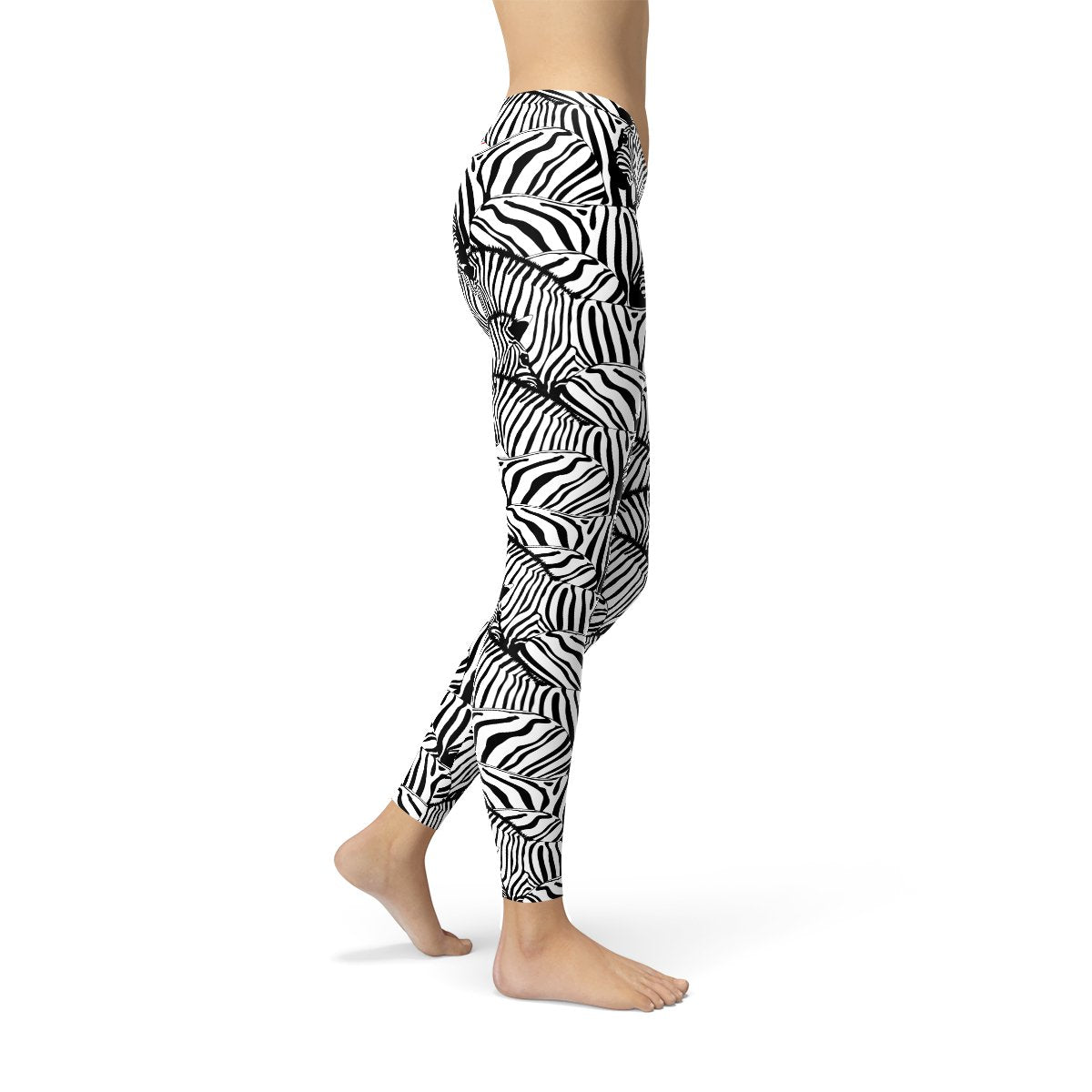 Womens Zebra Stripes Leggings - Anna's Shop