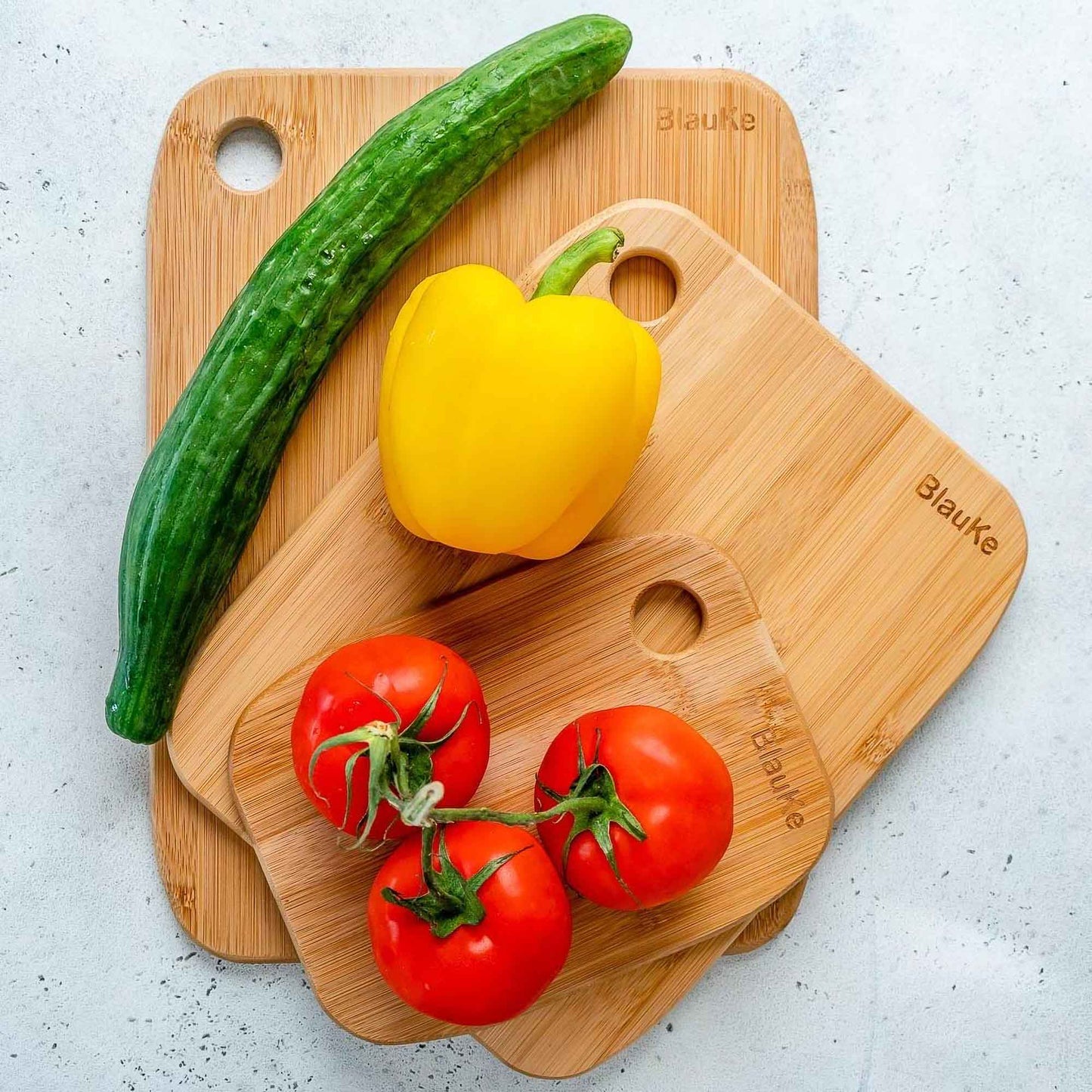 Wooden Cutting Boards for Kitchen - Bamboo Chopping Board Set of 3 - Anna's Shop