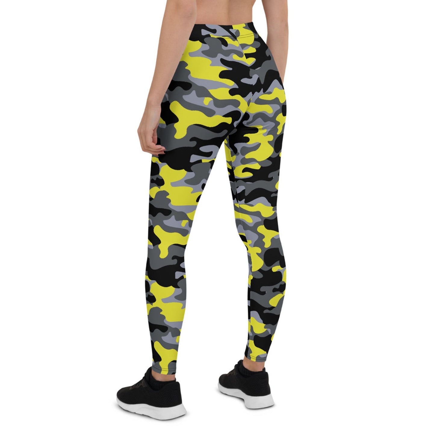 Yellow and Gray Camo Leggings for Women - Anna's Shop